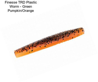Finesse TRD Plastic Worm - Green Pumpkin/Orange