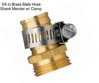 3/4 in Brass Male Hose Shank Mender w/ Clamp