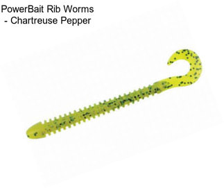 PowerBait Rib Worms - Chartreuse Pepper