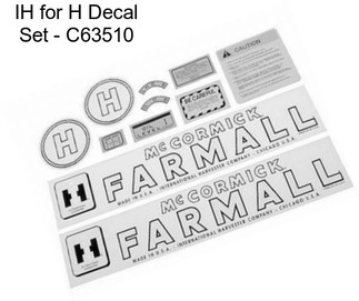 IH for H Decal Set - C63510