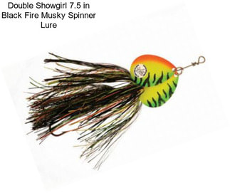 Double Showgirl 7.5 in Black Fire Musky Spinner Lure