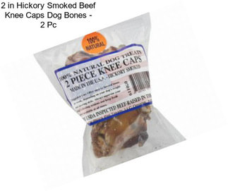 2 in Hickory Smoked Beef Knee Caps Dog Bones - 2 Pc