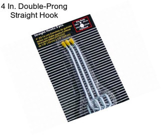 4 In. Double-Prong Straight Hook