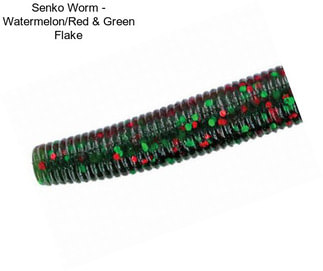 Senko Worm - Watermelon/Red & Green Flake