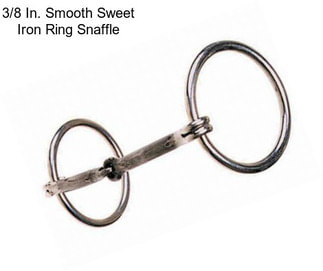 3/8 In. Smooth Sweet Iron Ring Snaffle