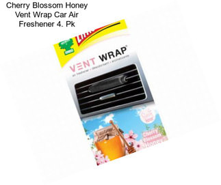 Cherry Blossom Honey Vent Wrap Car Air Freshener 4. Pk