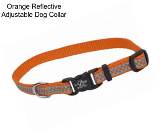 Orange Reflective Adjustable Dog Collar