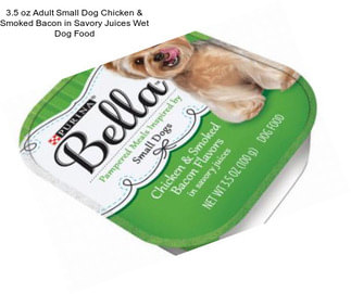 3.5 oz Adult Small Dog Chicken & Smoked Bacon in Savory Juices Wet Dog Food