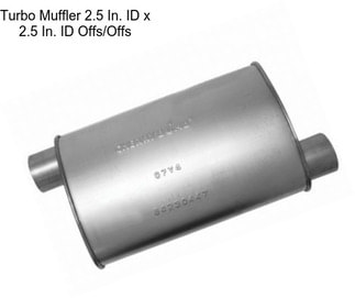 Turbo Muffler 2.5 In. ID x 2.5 In. ID Offs/Offs