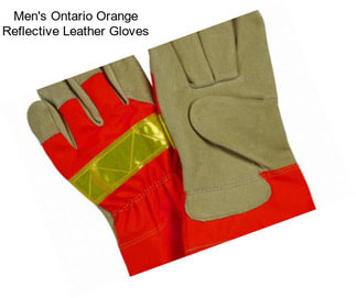 Men\'s Ontario Orange Reflective Leather Gloves