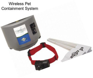 Wireless Pet Containment System