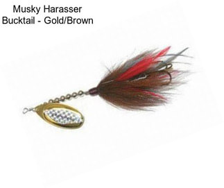 Musky Harasser Bucktail - Gold/Brown