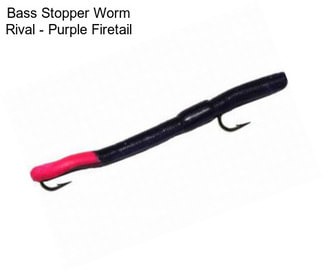 Bass Stopper Worm Rival - Purple Firetail