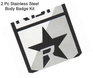 2 Pc Stainless Steel Body Badge Kit