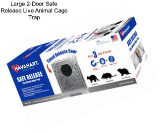 Large 2-Door Safe Release Live Animal Cage Trap