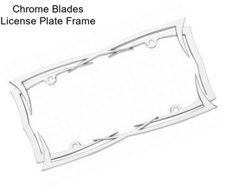 Chrome Blades License Plate Frame