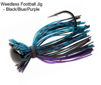 Weedless Football Jig - Black/Blue/Purple