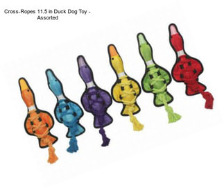 Cross-Ropes 11.5 in Duck Dog Toy - Assorted