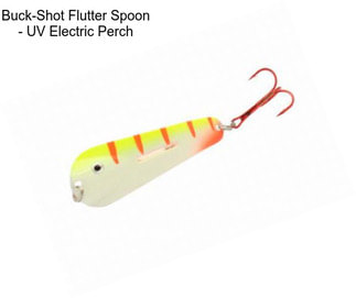 Buck-Shot Flutter Spoon - UV Electric Perch