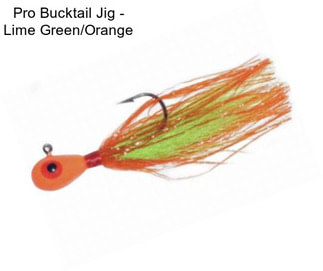 Pro Bucktail Jig - Lime Green/Orange