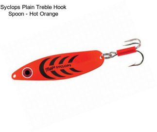 Syclops Plain Treble Hook Spoon - Hot Orange