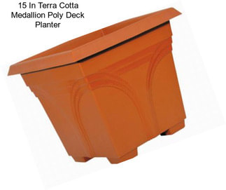 15 In Terra Cotta Medallion Poly Deck Planter