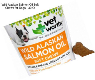 Wild Alaskan Salmon Oil Soft Chews for Dogs - 30 Ct