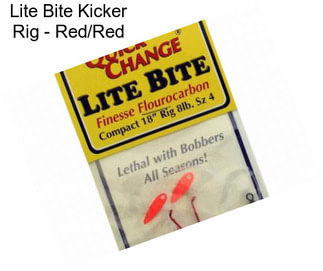 Lite Bite Kicker Rig - Red/Red