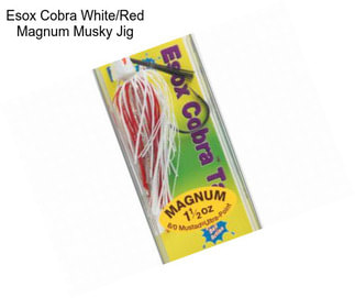 Esox Cobra White/Red Magnum Musky Jig