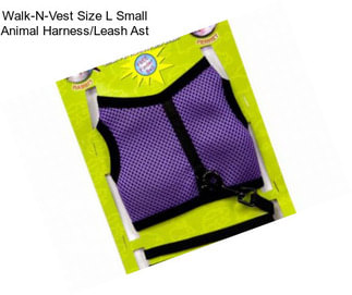 Walk-N-Vest Size L Small Animal Harness/Leash Ast
