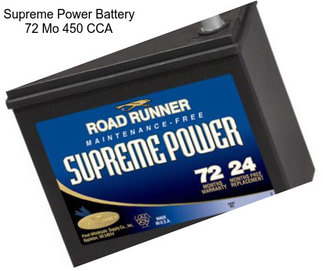 Supreme Power Battery 72 Mo 450 CCA
