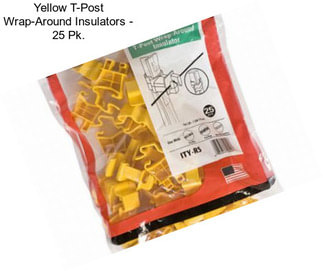 Yellow T-Post Wrap-Around Insulators - 25 Pk.