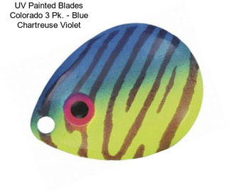 UV Painted Blades Colorado 3 Pk. - Blue Chartreuse Violet