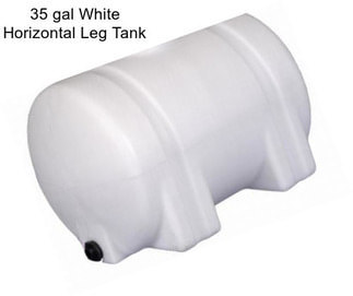 35 gal White Horizontal Leg Tank