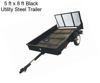 5 ft x 8 ft Black Utility Steel Trailer