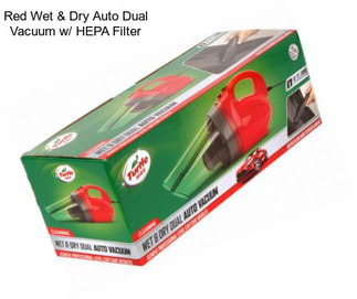 Red Wet & Dry Auto Dual Vacuum w/ HEPA Filter