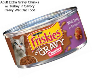 Adult Extra Gravy Chunks w/ Turkey in Savory Gravy Wet Cat Food