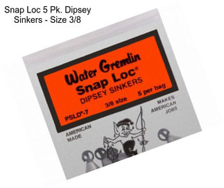 Snap Loc 5 Pk. Dipsey Sinkers - Size 3/8