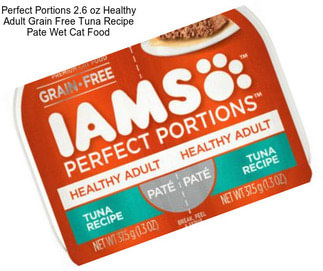 Perfect Portions 2.6 oz Healthy Adult Grain Free Tuna Recipe Pate Wet Cat Food