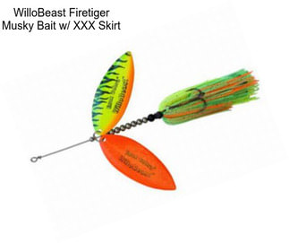 WilloBeast Firetiger Musky Bait w/ XXX Skirt