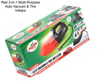 Red 3-in-1 Multi-Purpose Auto Vacuum & Tire Inflator