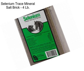 Selenium Trace Mineral Salt Brick - 4 Lb.