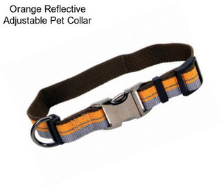 Orange Reflective Adjustable Pet Collar