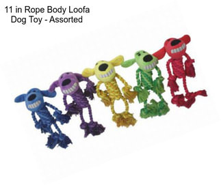 11 in Rope Body Loofa Dog Toy - Assorted