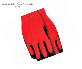 Men\'s Black/Red Sandy Foam Nitrile Glove