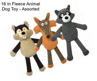 16 in Fleece Animal Dog Toy - Assorted