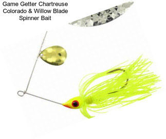 Game Getter Chartreuse Colorado & Willow Blade Spinner Bait