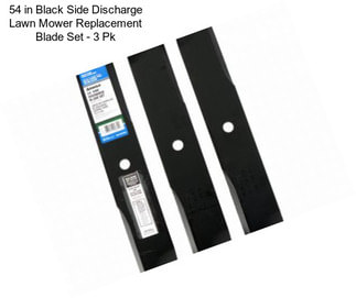 54 in Black Side Discharge Lawn Mower Replacement Blade Set - 3 Pk