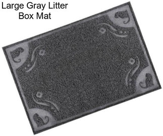 Large Gray Litter Box Mat