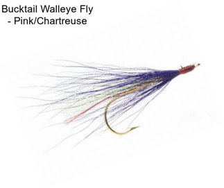 Bucktail Walleye Fly - Pink/Chartreuse